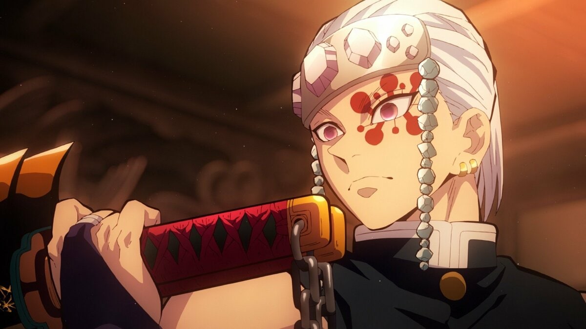 テレビアニメ「『鬼滅の刃』 遊郭編」宇髄天元の振り返りカットが素敵