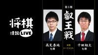 叡王戦本戦トーナメント 高見泰地七段 対 千田翔太七段