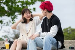 赤髪高3男子、片思いの高1女子を励まそうと“変顔”を提案するも…ノンスタ井上「女子の方がおもしろい」『今日好き』沖縄編第3話