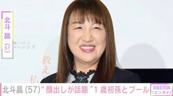 北斗晶（57）、1歳初孫と43℃の気温の中プール満喫「燃えるような暑さで風も熱風」