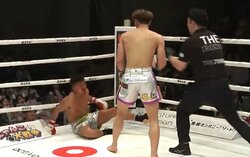 「ゴング後だろ！」終了間際の“一撃”が波紋 右ストレート撃ち抜かれカウント進むも… 1ラウンドに2度ゴングの珍事 「これは珍しい」「いや、前だ」反響さまざま