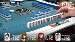 満貫なんかじゃ許さない！豪運雀士、赤3枚のデラックス配牌を最速跳満仕上げ 解説「眩しいなあ！」／麻雀・Mトーナメント