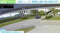 空から墜落機が…自動車に激突し炎上 パイロットと車の4歳児も死亡