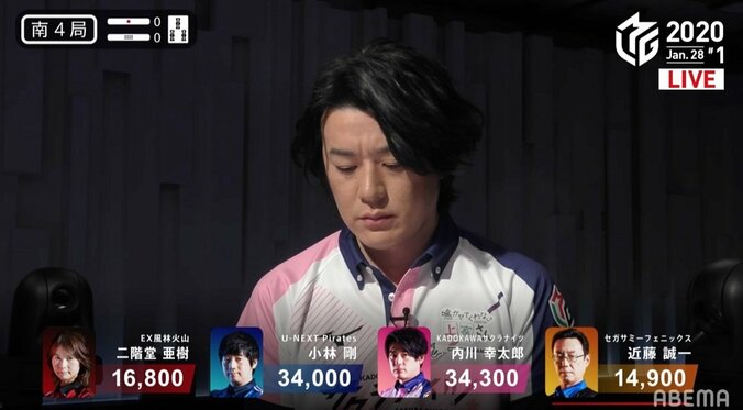 裏ドラに愛されたサクラの王子 内川幸太郎、南3局ラス目から大逆転勝利に「さすがエース！」／麻雀・Mリーグ 2枚目