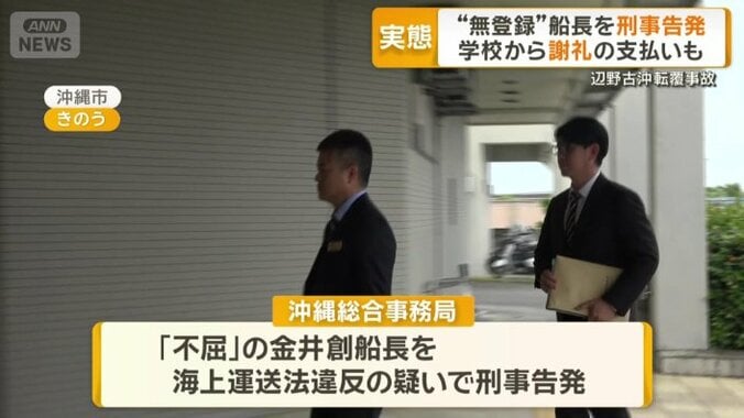 「不屈」の船長を刑事告発