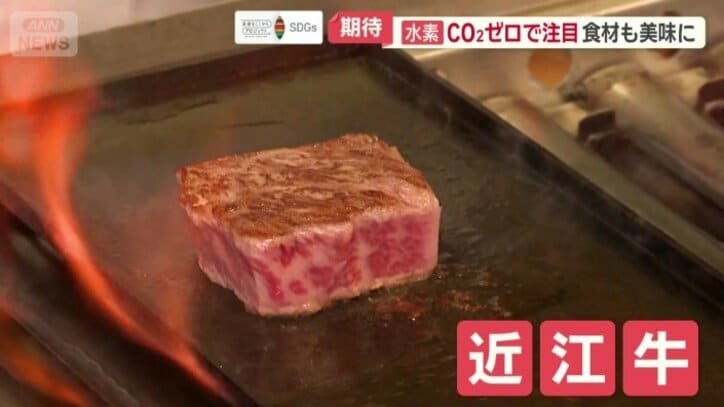 近江牛のステーキ