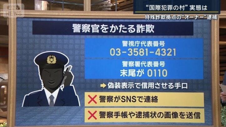 警察官をかたる詐欺