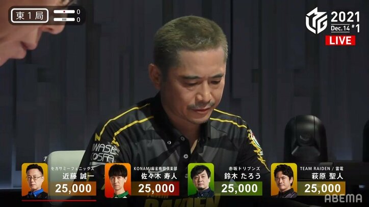 輝く「雷電ヘッド」萩原聖人、丸刈りが金色に“進化”ファンも注目「チームに光を射してくれ」/麻雀・Mリーグ