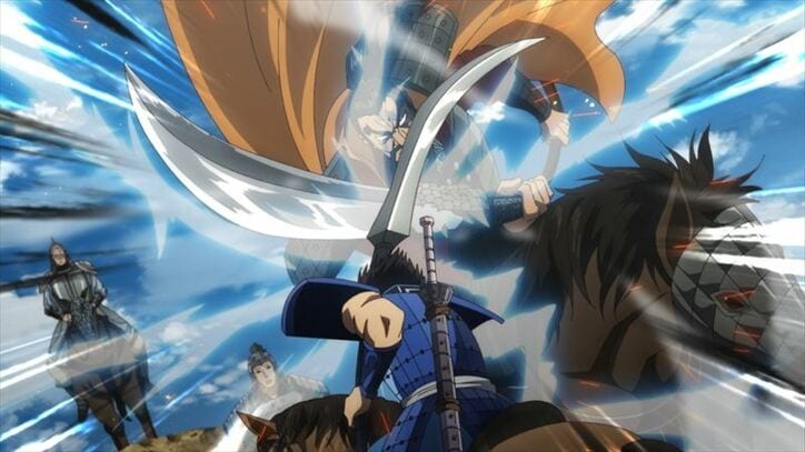 アニメ「キングダム」魏の将軍・凱孟と信の一騎打ち！4期7話先行カット・あらすじ公開