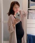  吉木りさ、妊娠9か月目の自撮りショットを公開「お腹も大きくなってきました」 