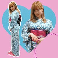 「カッワイイ」「ほんと好き」安斉かれん、個性的なヒョウ柄浴衣姿に絶賛の声