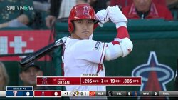 大谷翔平、12打席連続無安打 大飛球もあと一歩届かず…4打数無安打で打率.286に チーム今季初の地区首位はお預け