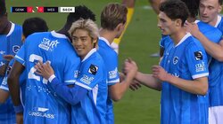 伊東純也が「メッシやん」 左足“鮮烈”カーブ弾にスタジアムどよめき…圧巻1G1Aの躍動「W杯でも決めてくれ」SNS沸騰