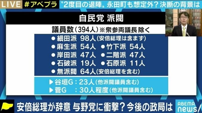 「安倍さんは後継者を絞りきれてはいないのでは」「秋の解散総選挙も睨んだ総裁選になる」辞任会見、“ポスト安倍”争いをどう見る？ 8枚目