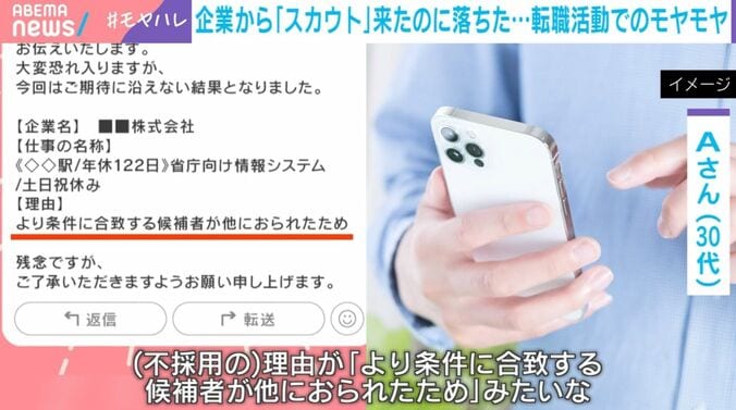 Aさん（30代）に届いた“不採用”通知