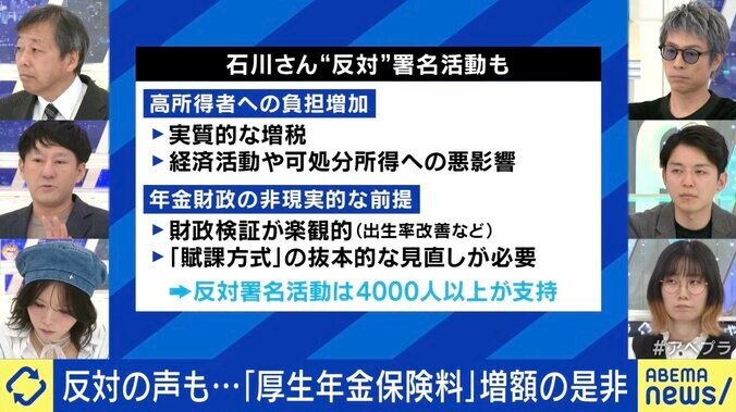 石川さん（左中段）、“反対”署名運動も
