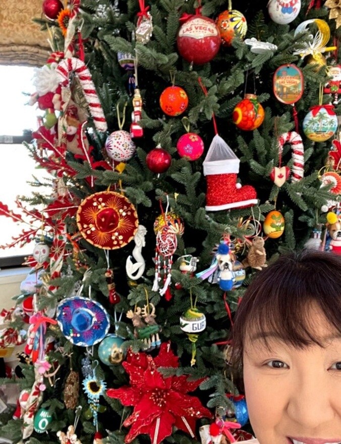  北斗晶、自宅に設置された凄い高さのクリスマスツリー「写真を撮るのが困難」  1枚目