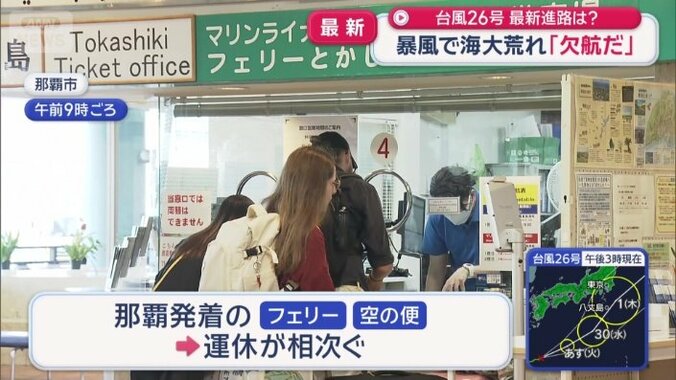 運休が相次ぐ