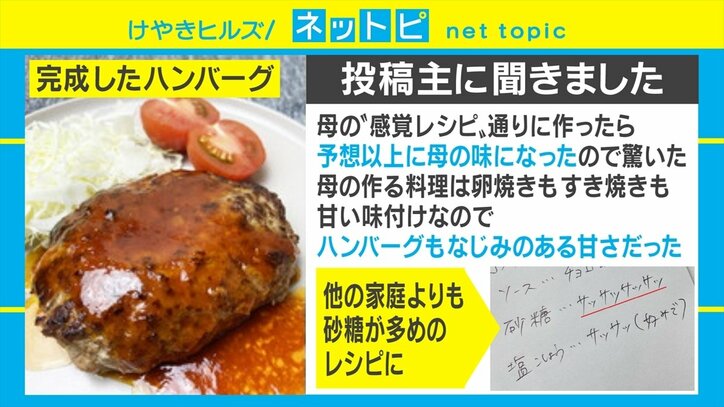 「塩コショウ サッサッ」「ソース チョロロ」擬音だらけの母の“感覚レシピ”がSNSで大人気