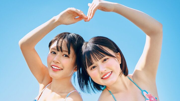 【写真・画像】“ニコイチ同級生コンビ”夏芽すず＆池田レイラ、デジタル写真集から未公開カット  『ヤンマガ』巻中に登場　1枚目
