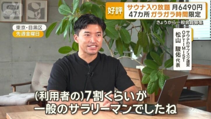 サウナのサブスク運営　OPTIMIST　松山駿佑代表