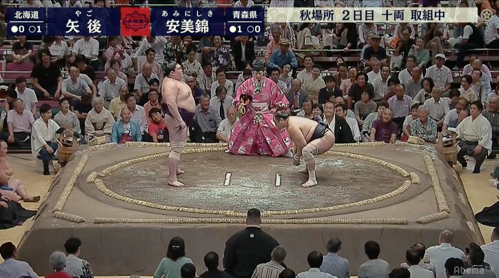 あっちが立てば、こっちが立たず…大ベテラン安美錦と若手・矢後が立ち合いでアップダウン
