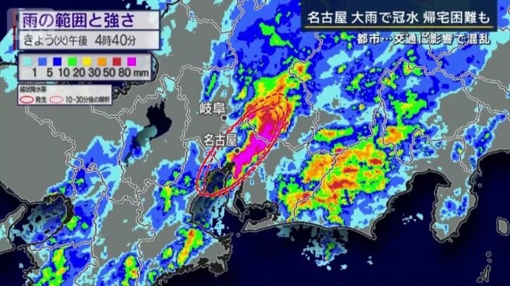 線状降水帯の発生