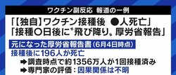 「見出しや数字が独り歩きしている」ワクチン接種後に死亡したケースをめぐる大手メディアの報道に批判の声