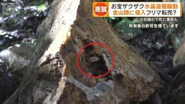 お宝ザクザク水晶盗掘騒動 金山跡侵入しフリマ転売？ 土砂崩れで死亡