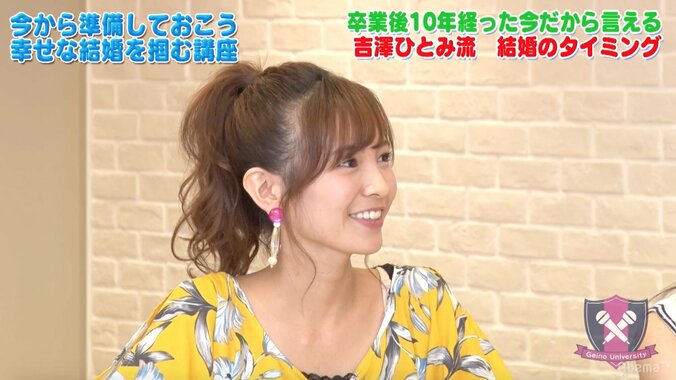 吉澤ひとみ、芸能人の結婚適齢期について言及 4枚目