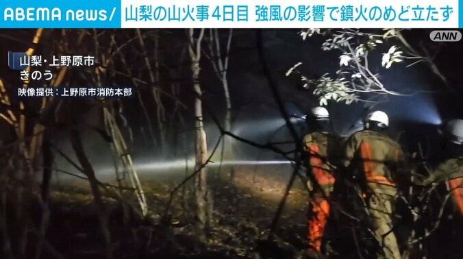 消火活動を行う様子