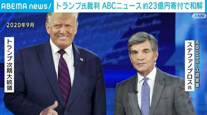 米 トランプ氏とステファノプロス氏