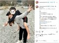 おかもとまりさんの愛息子をおんぶする微笑ましい2ショットに「ナイスショット」「可愛い」の声