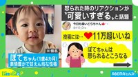 怒られると下唇を出して“しょぼん”…1歳児の尊すぎる反省姿