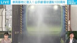 山手線のダイナミックな「洗車」の瞬間！ ガソリンスタンドの車と同じ？ 車両基地に潜入