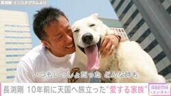 長渕剛、10年前に天国へ旅立った愛犬・レオくんとの思い出ショットに反響「とても剛さんにそっくり」
