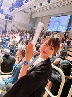 渡辺美奈代、親子でキックボクサーの試合を観戦「感謝の気持ちを込めて全力で応援です！」