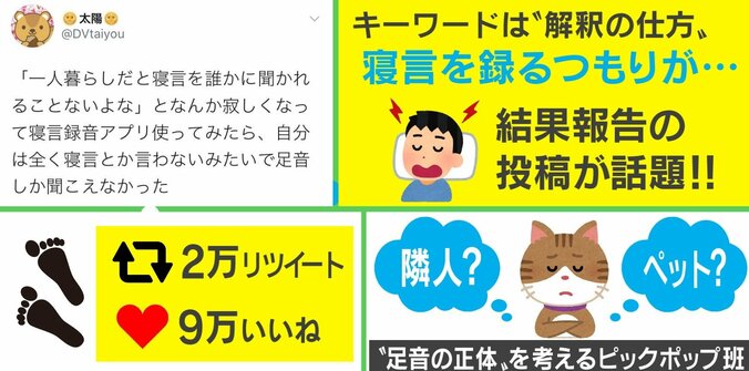 幽霊？泥棒？ 寝言録音アプリに録られた”謎の足音”の正体を投稿者が分析 1枚目