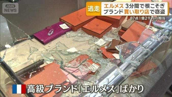 盗まれたのはブランド「エルメス」ばかり