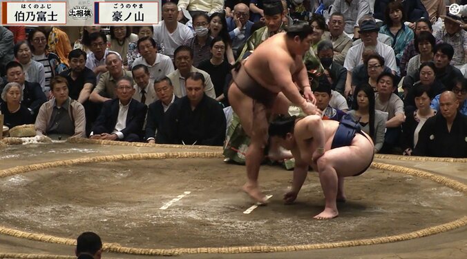 ヤジが飛び、反射的につっかけてしまった伯乃富士