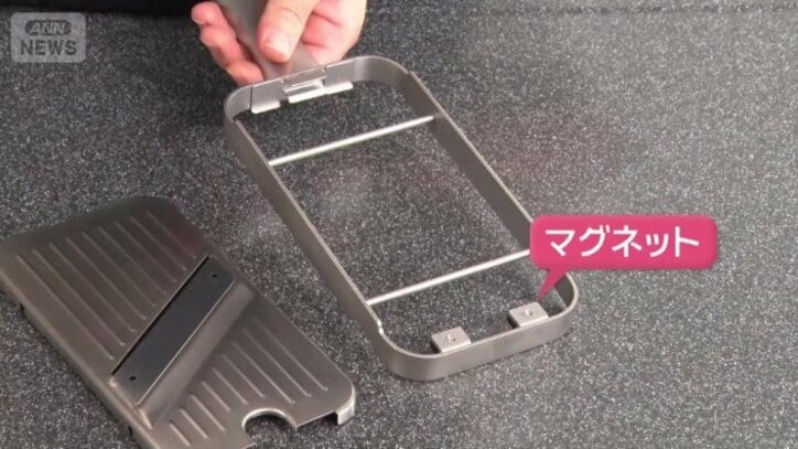 プレート交換がワンタッチで