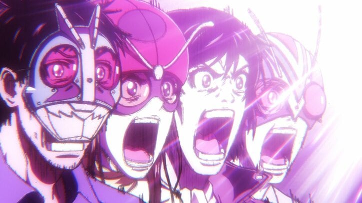 アニメ『東島丹三郎は仮面ライダーになりたい』場面カット