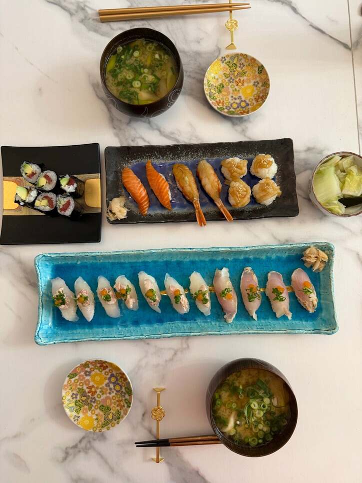 川崎麻世 カワハギとフグメインの食事