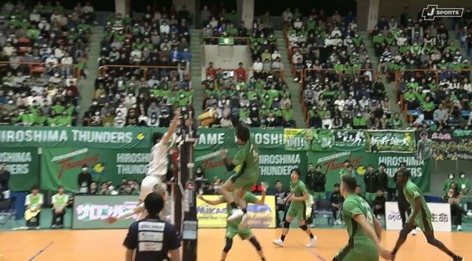 見事なレシーブ