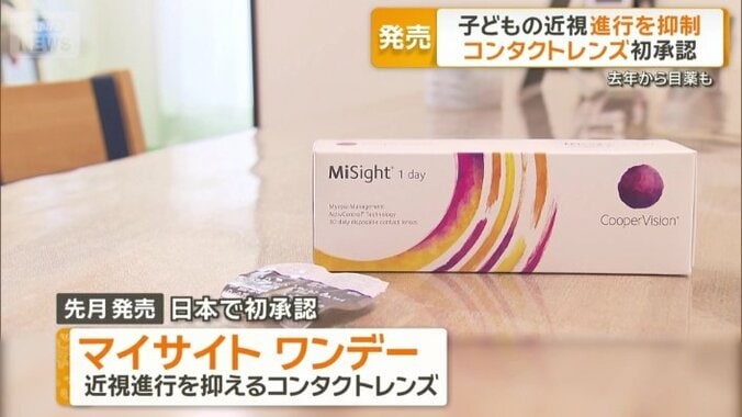 近視の進行を抑えるコンタクトレンズ