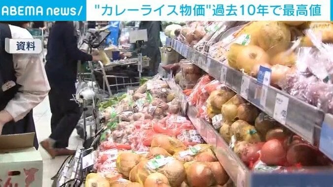 値上がりで“カレーライス物価”に影響した野菜