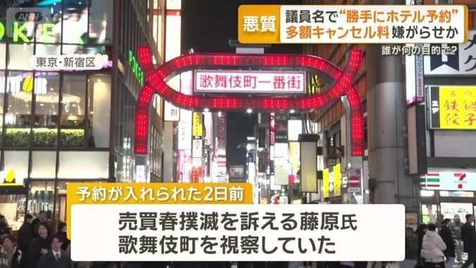 予約が入れられた2日前、新宿歌舞伎町を視察