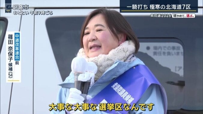 中道改革連合・前　篠田奈保子候補（54）