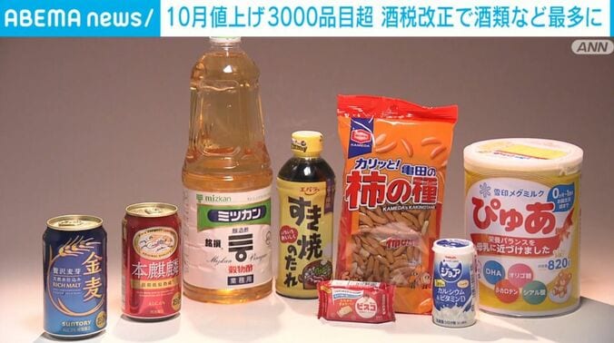 値上げする商品の例