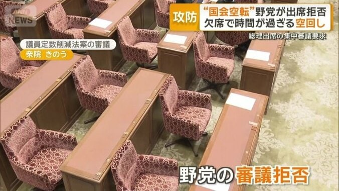 続く野党の審議ボイコット